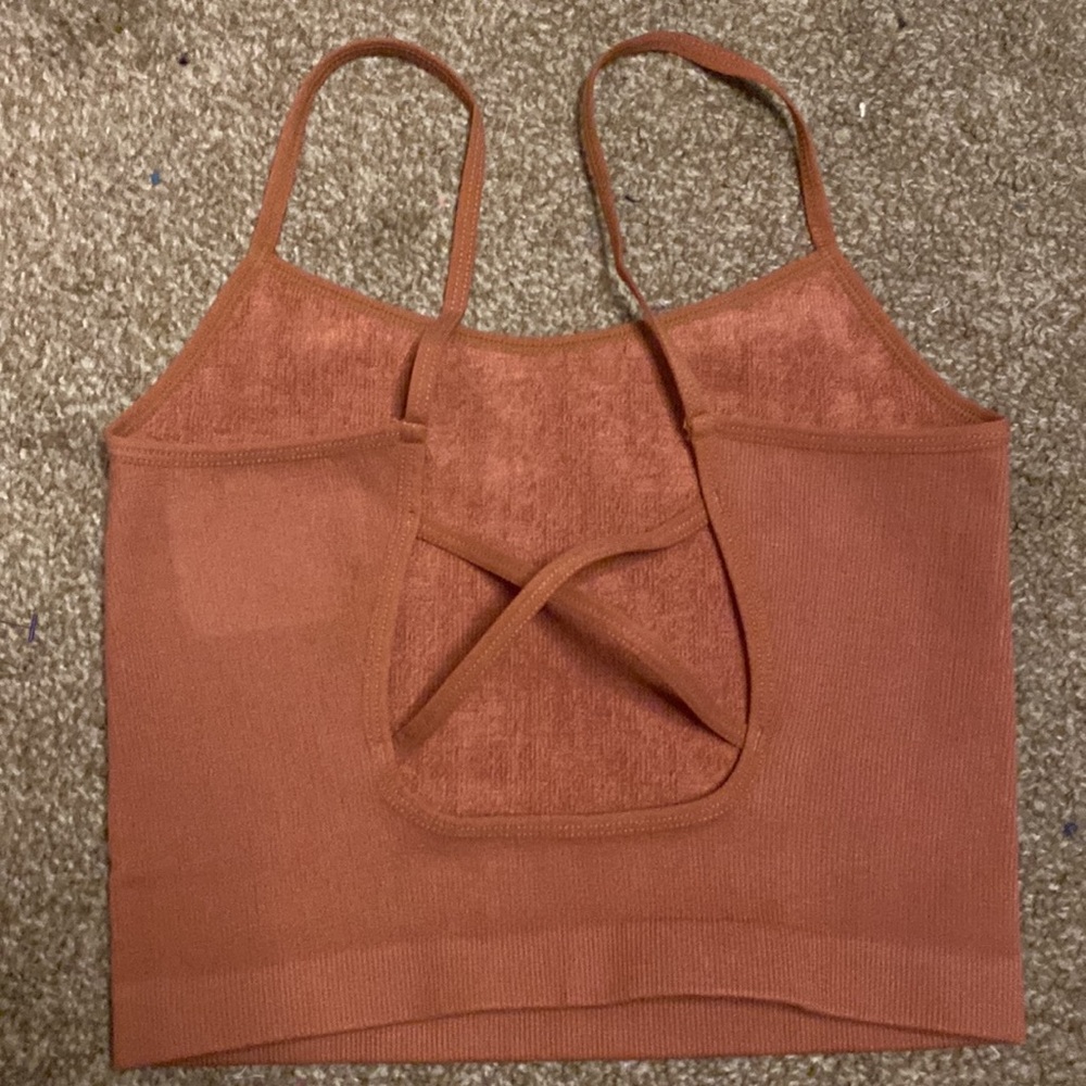 #71 Strappy Back Tank - nutmeg - Picture 7 of 7